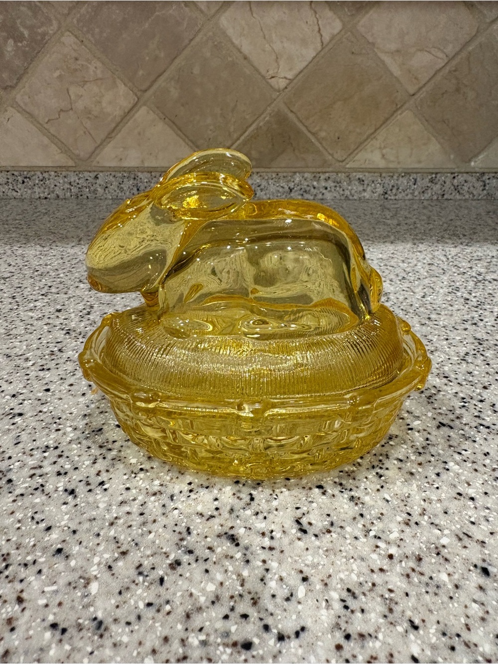Yellow Bunny On Nest - Not Vintage